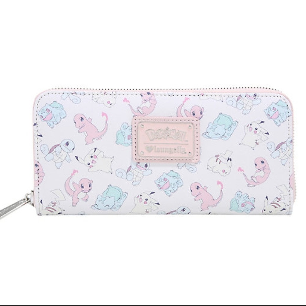 Loungefly Pastel Pink Pokemon Starters Wallet